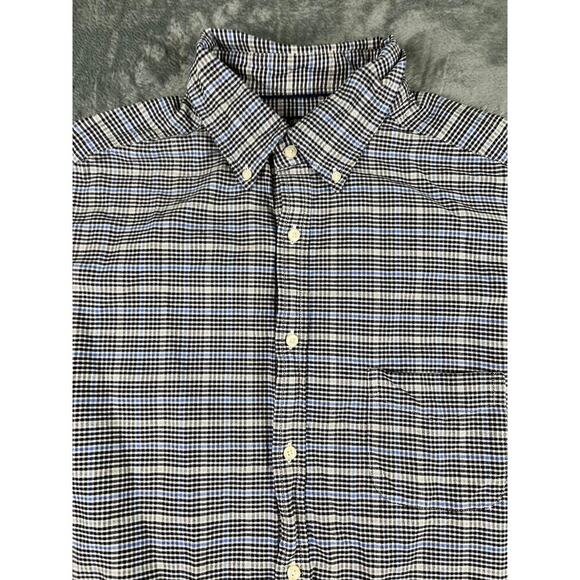 Men’s blue grey checked Cremieux Classics long sleeve shirt XLT excellent - Picture 7 of 10